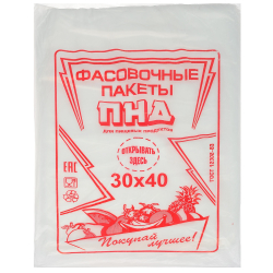 Пакет фас.30*40см 10мкм 1/1000 шт Экстра Ижевск