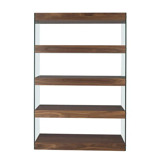 Стеллаж Angel Cerda 3091, орех, стекло