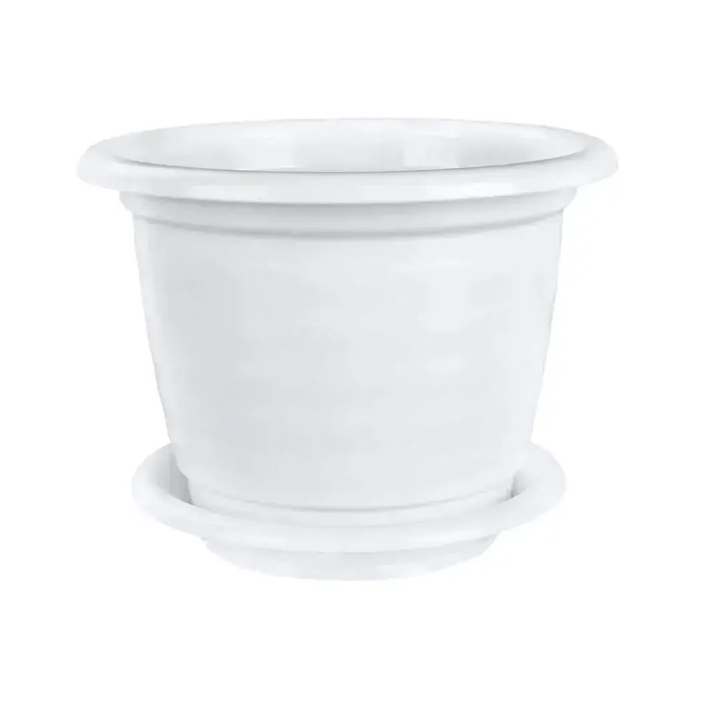 Горшок цветочный Виола 5л с поддоном белый