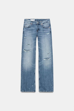 Джинсы TRF с низкой талией и широкими брючинами - ZARA