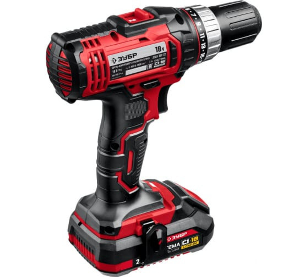 Дрель-шуруповерт Зубр ДШЛ-185-22