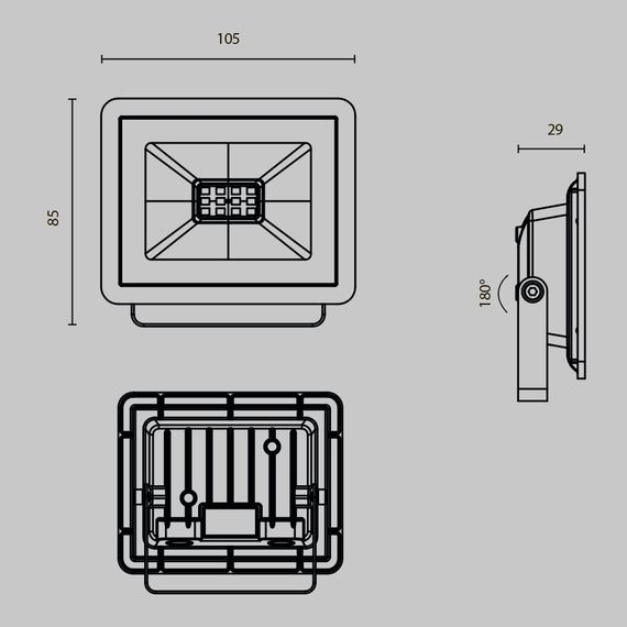 Прожектор светодиодный Maytoni Flood 10W 6500K FL001-L10B6K