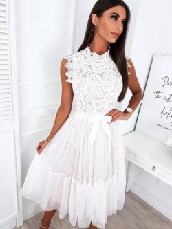 кружевное белое платье + plus size