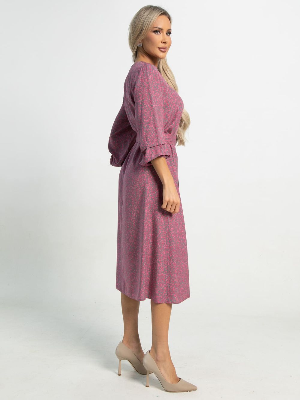 Платье Джасти (серо-розовое) П15723-4М LT Collection