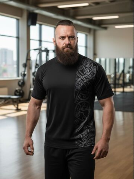 Футболка тренировочная мужская LEGENDA Варяги черная