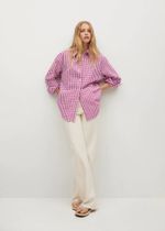 Объемная рубашка в клетку