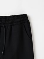 Брюки прямые для мальчика "Черные" 7+