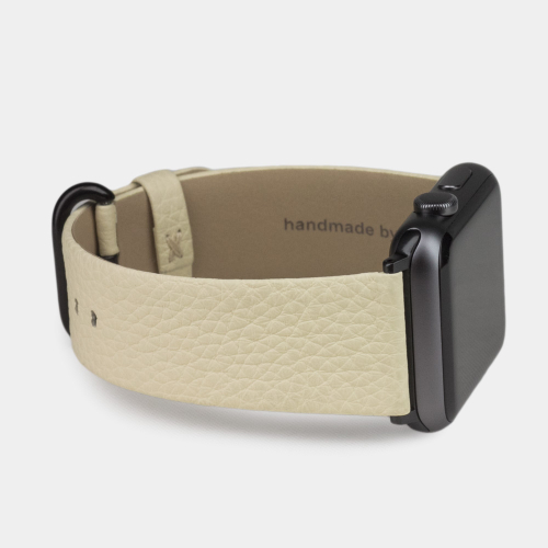 Ремешок для Apple Watch 44/45/46 mm из кожи теленка, молочного цвета
