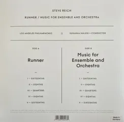 Steve Reich, Los Angeles Philharmonic – Runner/Music For Ensemble And Orchestra - LP