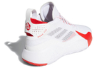 Adidas D Rose 773 lace-up mesh fabric non-slip mid-top basketball shoes men's white and red