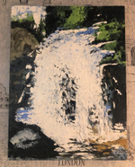 Картина маслом на холсте "Водопад" 30х40 см. Ручная работа.