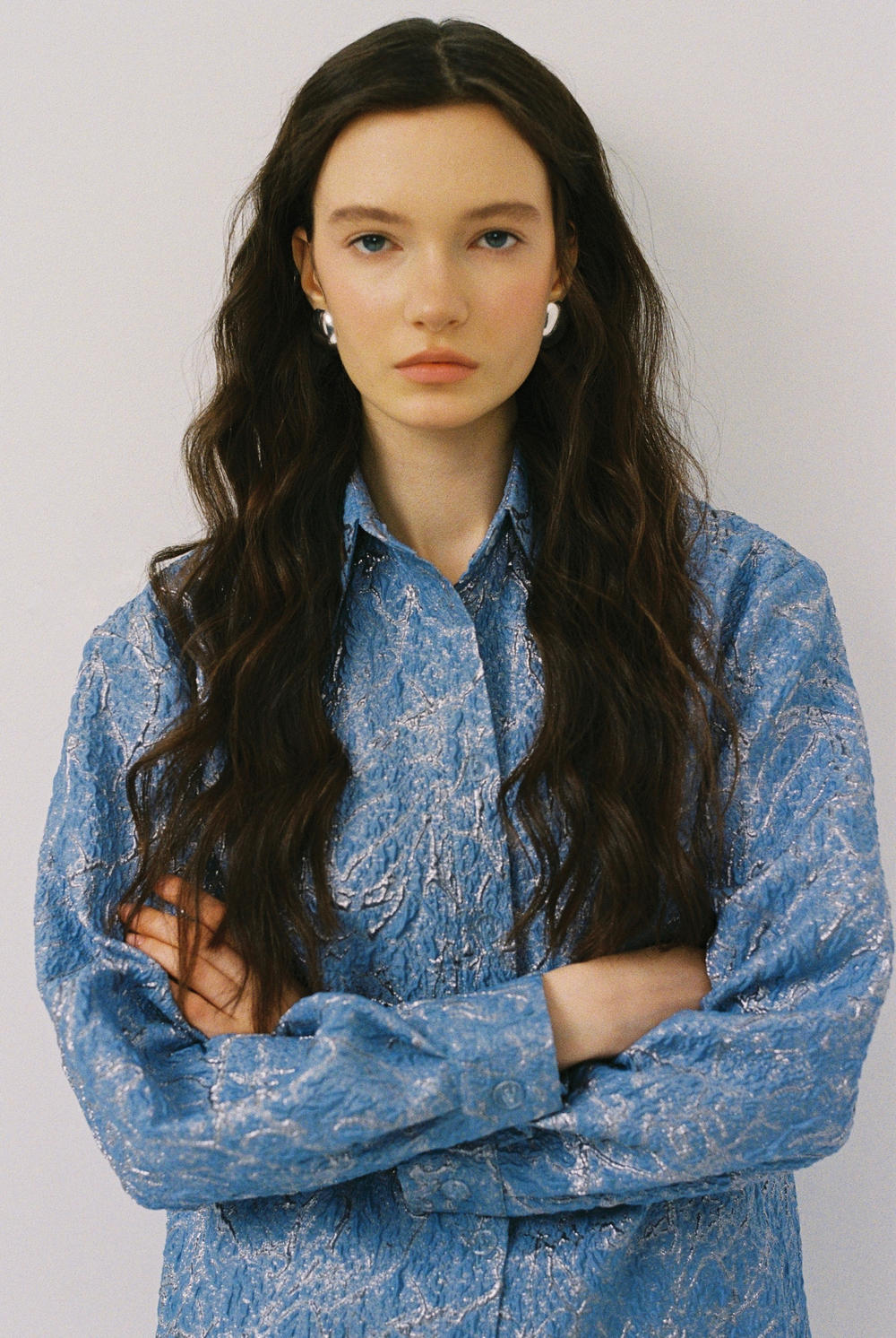 Ice blue long sleeved shirt