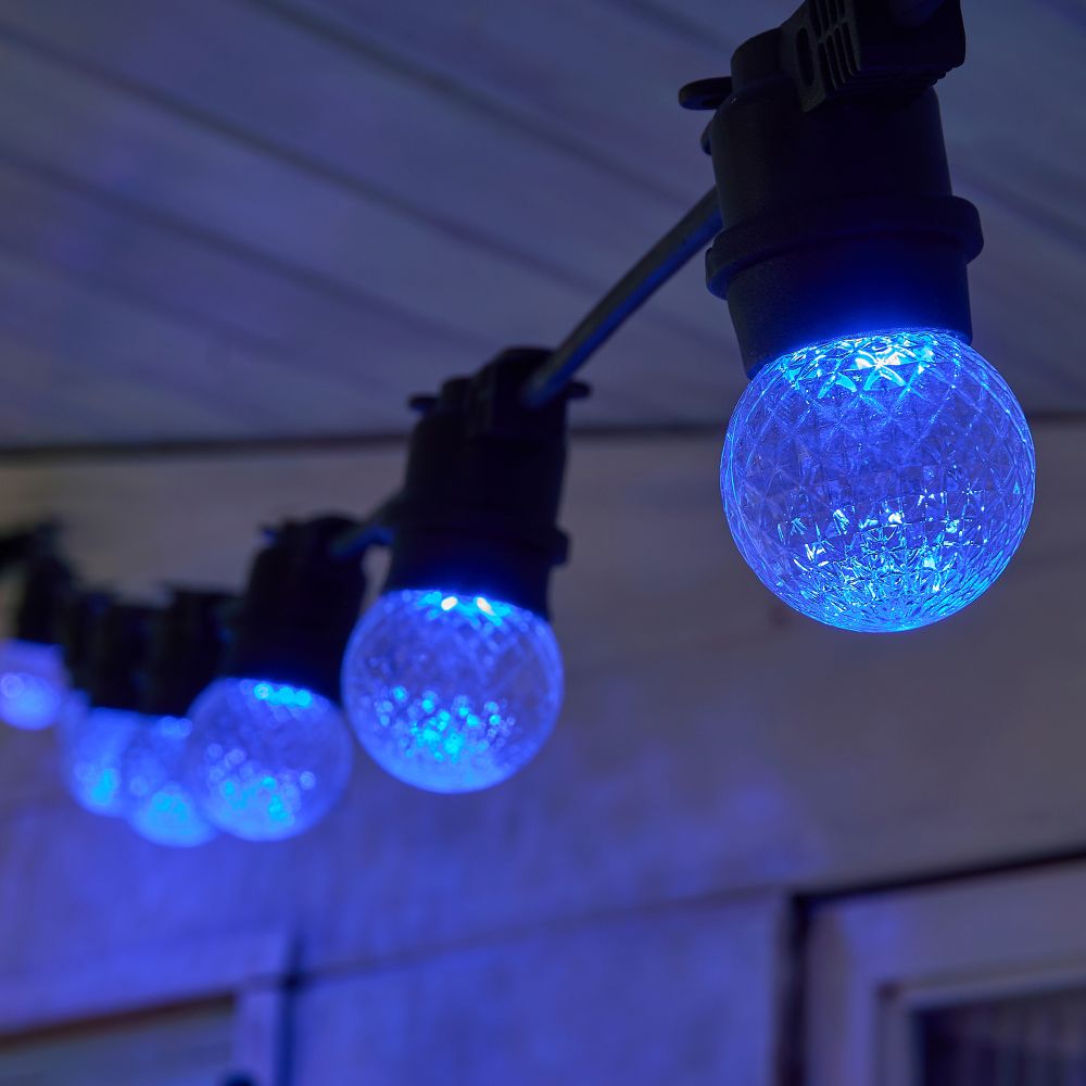LED-D45-1W-BLUE-E27-CL-С PINEAPPLE Лампа декоративная светодиодная. Форма Ананас. прозрачная. Цвет синий. Картон. ТМ Volpe