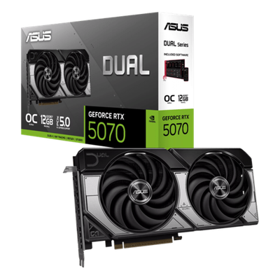 Видеокарта ASUS GeForce RTX5070 12GB DUAL OC Edition GDDR7 192-bit 1xHDMI 3xDP DUAL-RTX5070-O12G