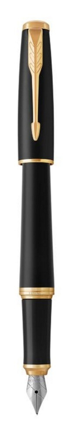Перьевая ручка Parker Urban Core, (матовый черный лак) Muted Black GT, F309, перо: F, цвет чернил: blue, в подарочной упаковке.