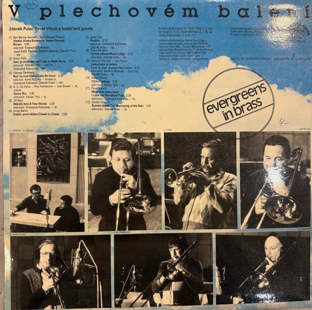 Виниловая пластинка Zdenek Pulec, Pavel Vitoch & Comp.– V Plechovem Baleni - Evergreens In Brass LP
