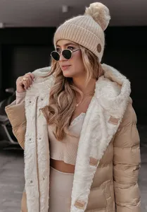 Удлиненное пальто на меху УК-177-1