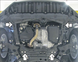 Защита картера Двигателя, КПП. 5 мм, Алюминий. для Toyota RAV 4 2013-2019 MOTODOR.32518