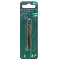 Сверло по металлу 2.5мм HSS(3шт), в блистере RockForce##Rock FORCE RF-DS325