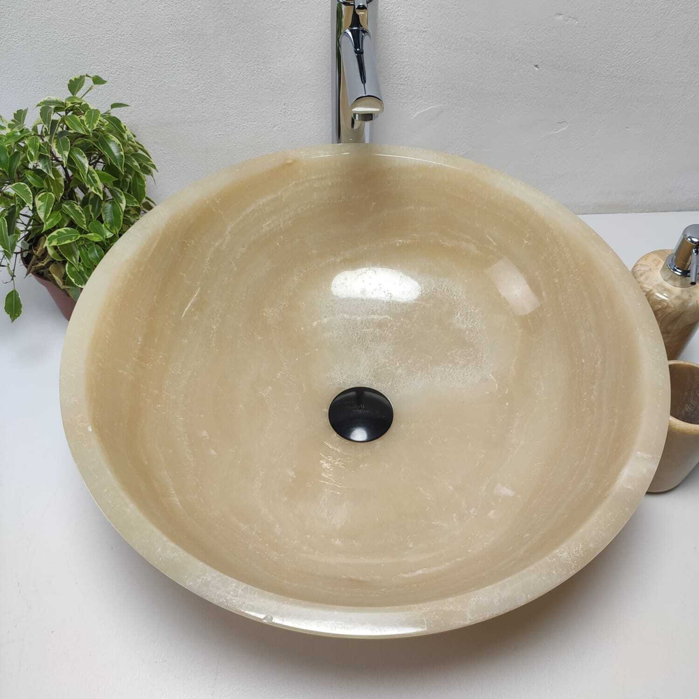 Раковина из оникса Bowl Yellow Big BO-61071 50*50*17