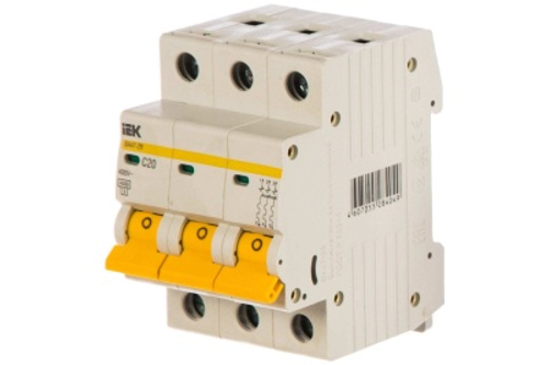 Автоматический выключатель ВА47-29 3Р 20А 4,5кА х-ка С ИЭК