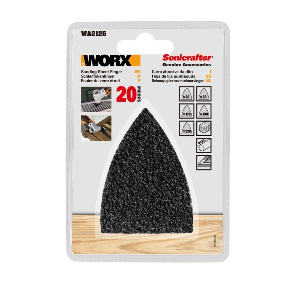 Шлифовальные листы узкие WORX WA2125