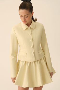 Жакет укороченный ((Baby Doll cotton edition)), сливочный