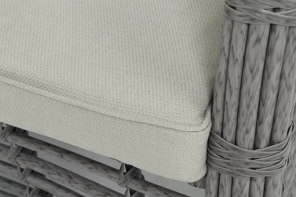 "Ницца" диван из искусственного ротанга трехместный, цвет серый