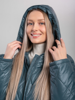 Полупальто женское "Миди" серый