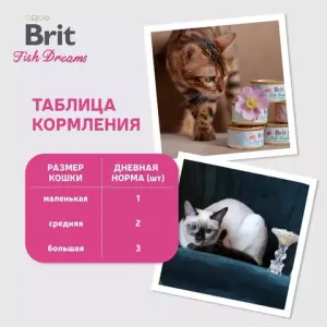 Консервы Brit Care Fish Dreams с тунцом, морковью и горошком для кошек