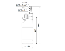 Колодезный насос Grundfos SB 3-45 M