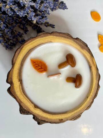 Свеча в спиле вяза (аромат Пихта Фрейзера), 80 мл