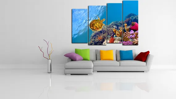 Модульная картина "Красное море"