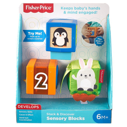 Fisher-Price - Разноцветные животные - сенсорные блоки GJW13