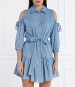 Джинсовое платье с ремешком Liu Jo - голубой(UA4092 D4695)