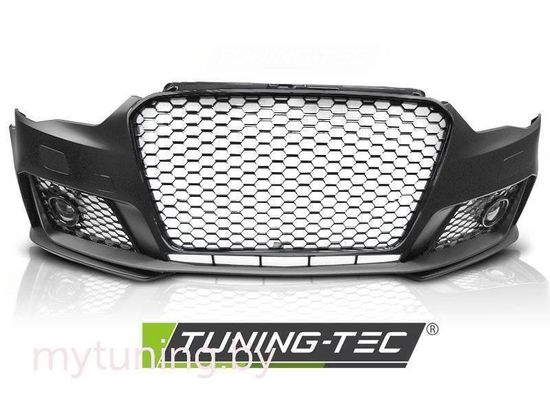 Передний бампер RS3 STYLE GLOSSY BLACK для Audi A3 8V