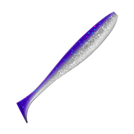 Приманка ZUB-IZI 125мм(4,8")-5шт, (цвет 036) фиолетовый верх-натурал низ