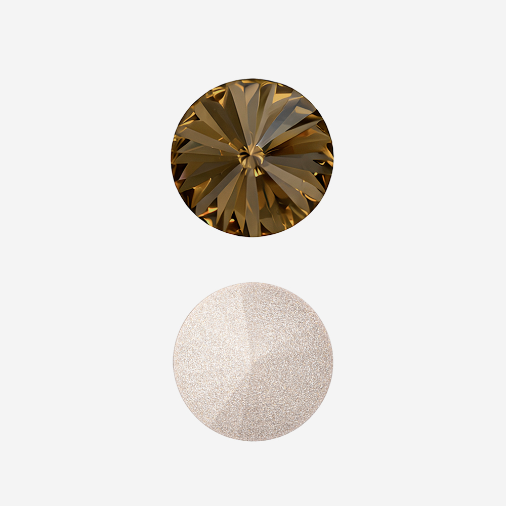 Кристалл Риволи (Rivoli), оттенок "Светло-дымчатый Топаз"/"Light Smoked Topaz", 10мм