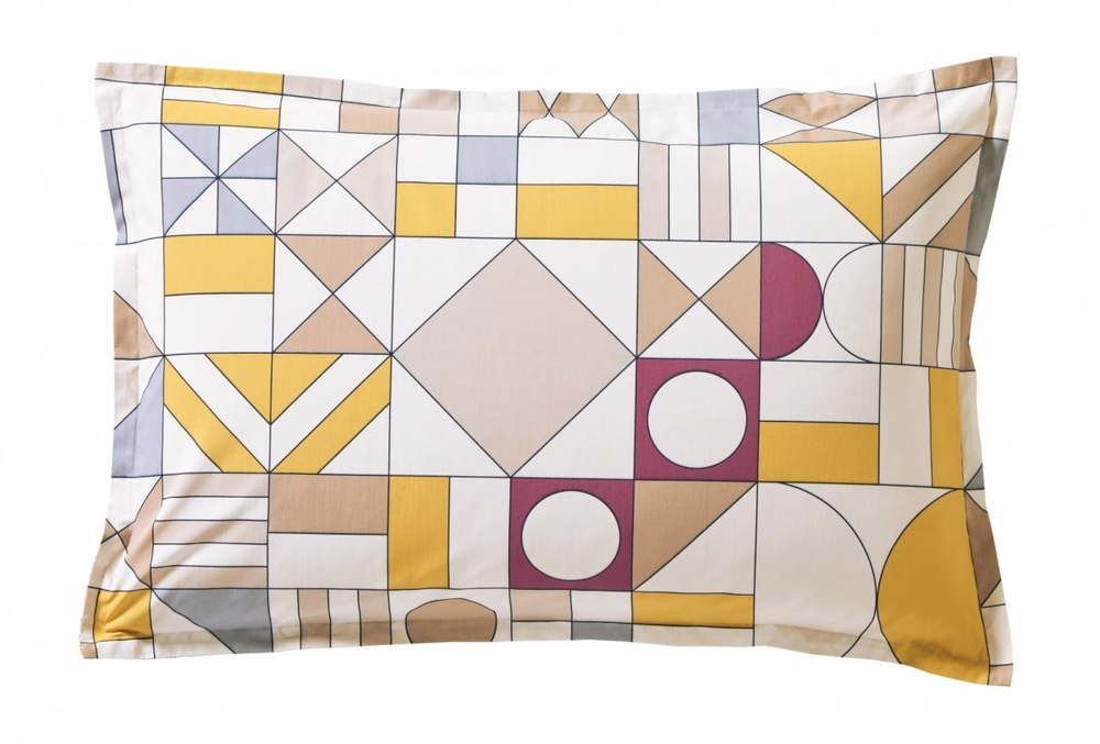 Постельное белье 2 спальное евро Blanc des Vosges La Marelle Terra cota