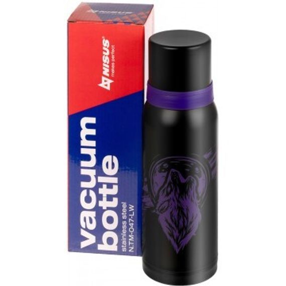 Термос NISUS 1200ML N.TM-047-LW  Волк (2 крышки-кружки)