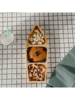 Деревянная менажница с 3 отсеками из кедра