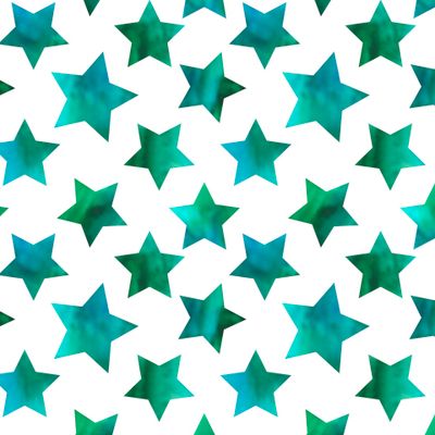 Сине зеленые акварельные звезды
