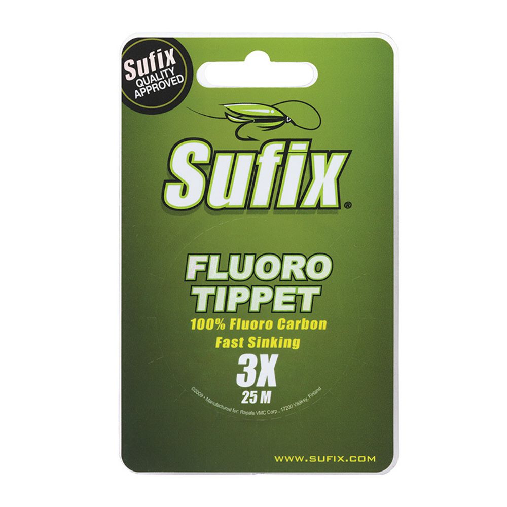 Леска флюорокарбоновая SUFIX Fluoro Tippet прозрачная 25 м, 0,295 мм, 4,5 кг