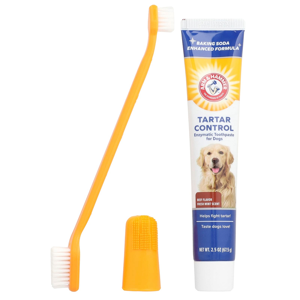 Arm & Hammer, Tartar Control, стоматологический набор для собак, говядина, набор из 3 предметов