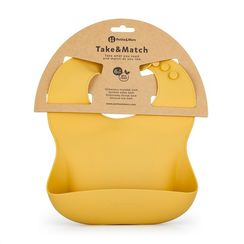 Önlük\PETITE&MARS Silicone bib Sam Take&Match Intense Ochre 6m+