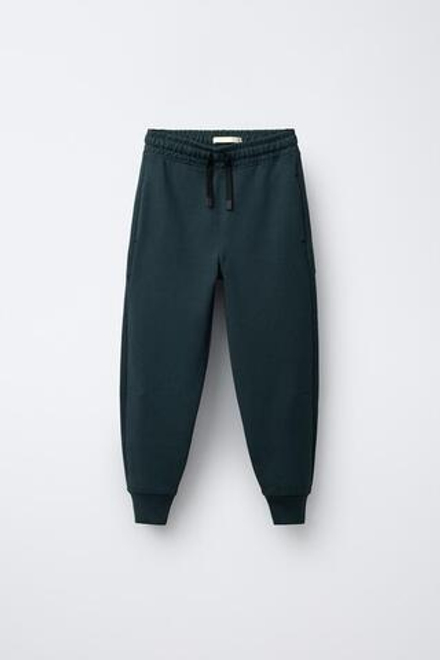 ZARA БРЮКИ В СПОРТИВНОМ СТИЛЕ, ЦВЕТ МОРСКОЙ ВОЛНЫ