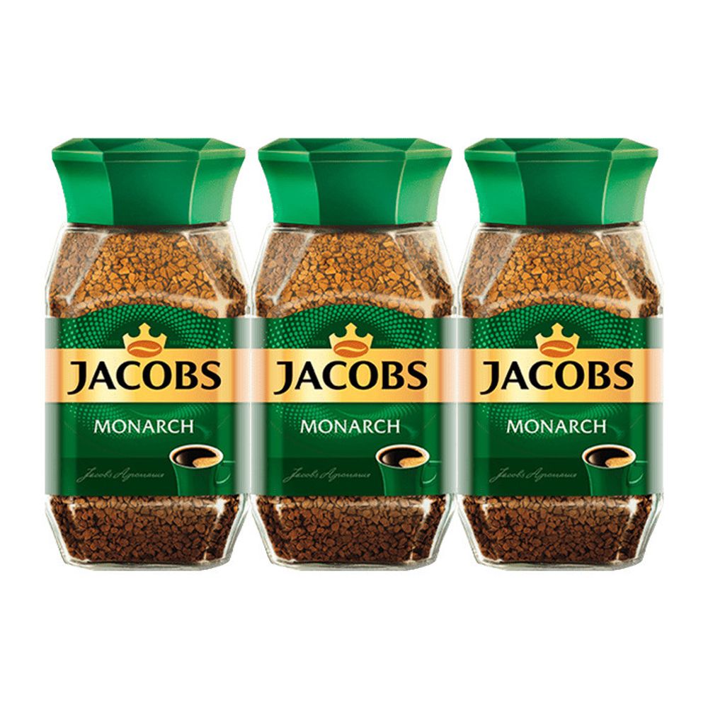 Кофе растворимый Jacobs Monarch, стеклянная банка 95 г 3 шт
