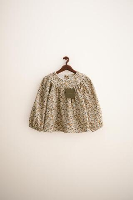 ZARA TIMELESS - БЛУЗА С ЦВЕТОЧНЫМ ПРИНТОМ, ГОРЧИЧНЫЙ