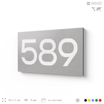 Номер на дверь 589, табличка на дверь для офиса, квартиры, кабинета, аудитории, склада, серая 120х70 мм, Айдентика Технолоджи