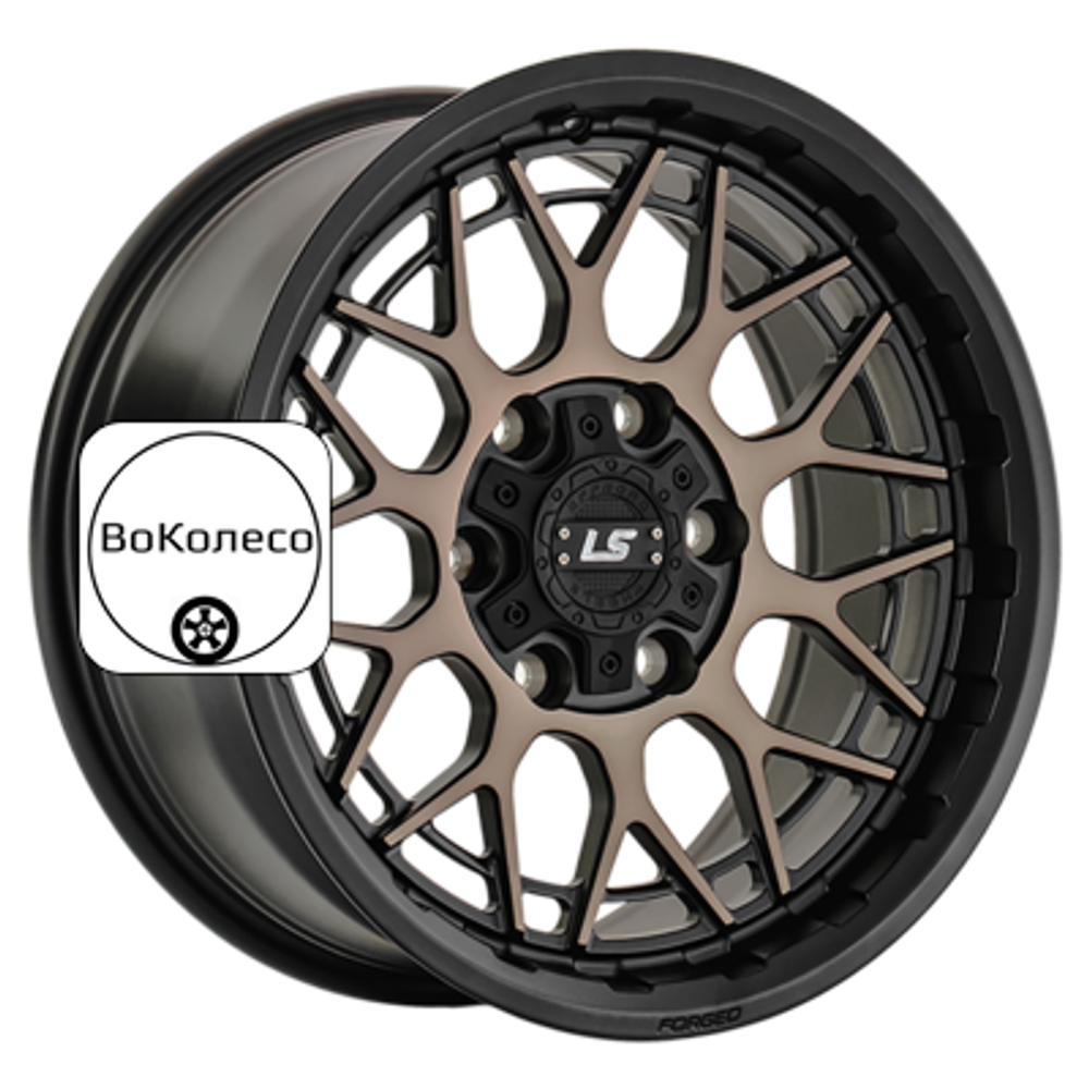 9x17/6x139,7 ET20 D106,1 LS FG52 MB+LYSF (конус, Колпак+лого) LS Forged